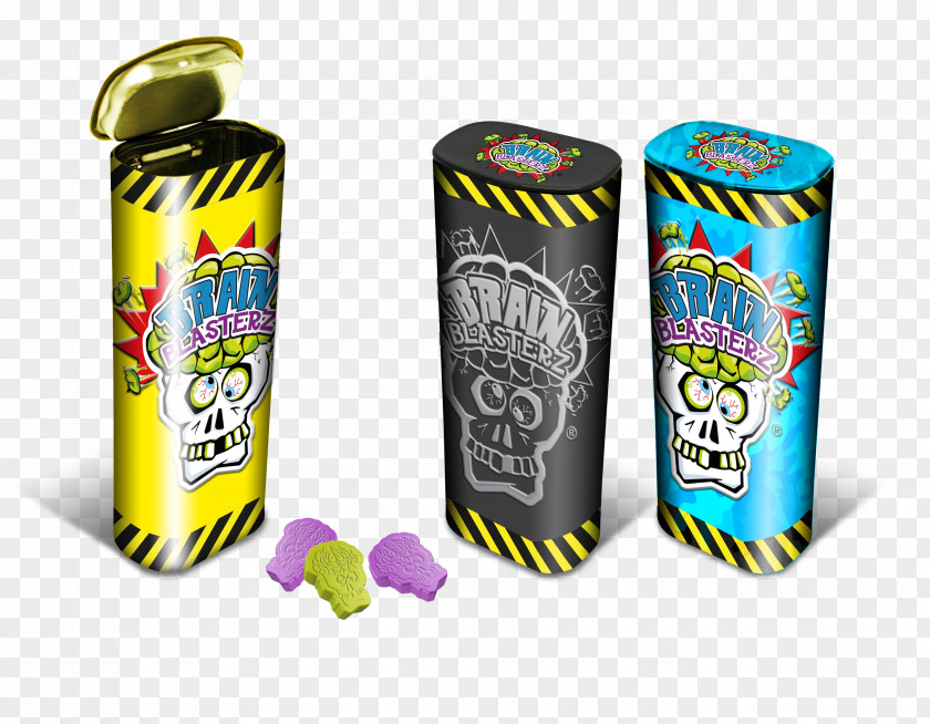 Lollipop Brain Blasterz Candy Bonbon Toxic Waste PNG