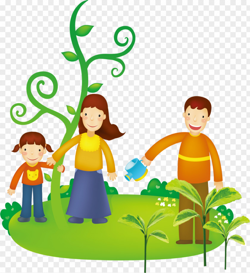 A Family Of Three Happiness Illustration PNG