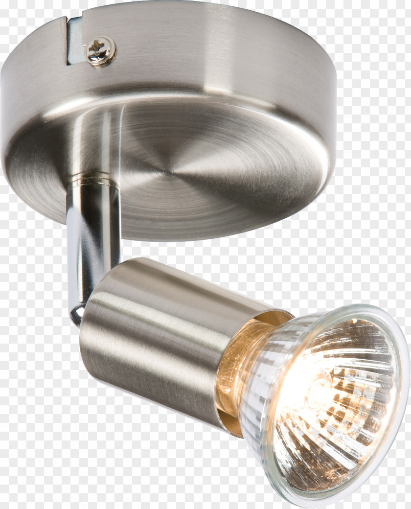 Light Mains Electricity Brushed Metal GU10 PNG
