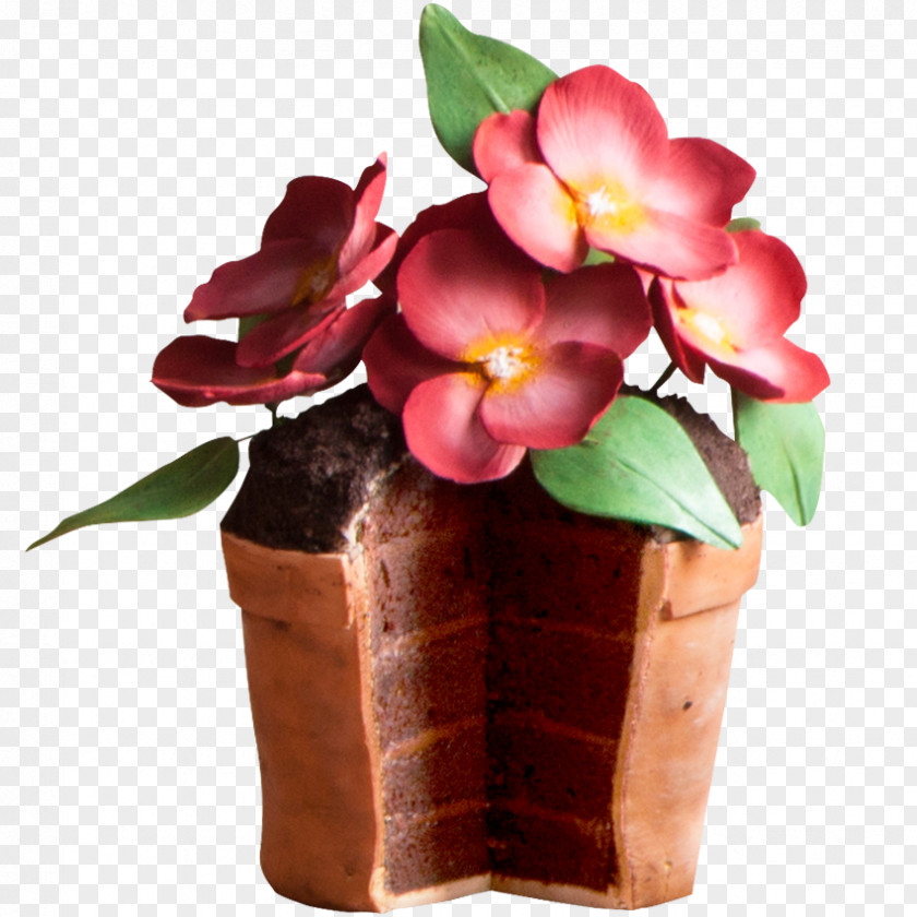 Flower Cupcake Cut Flowers Pound Cake Flowerpot Sugar Paste PNG