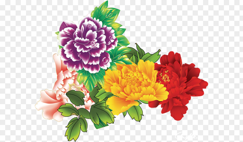 Peony Bouquet Moutan Flower Clip Art PNG