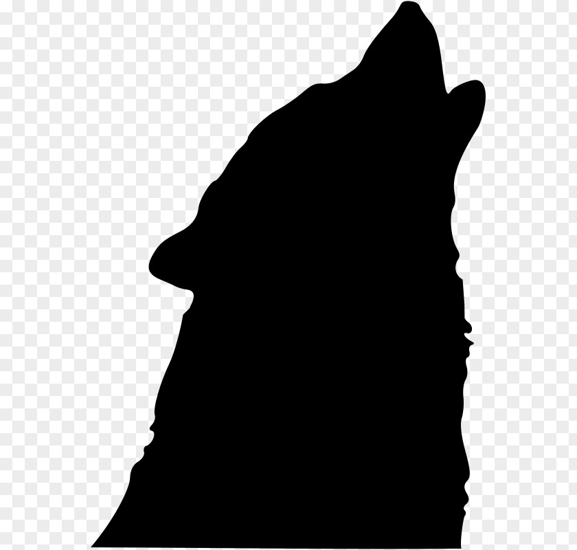 Silhouette Gray Wolf Clip Art PNG