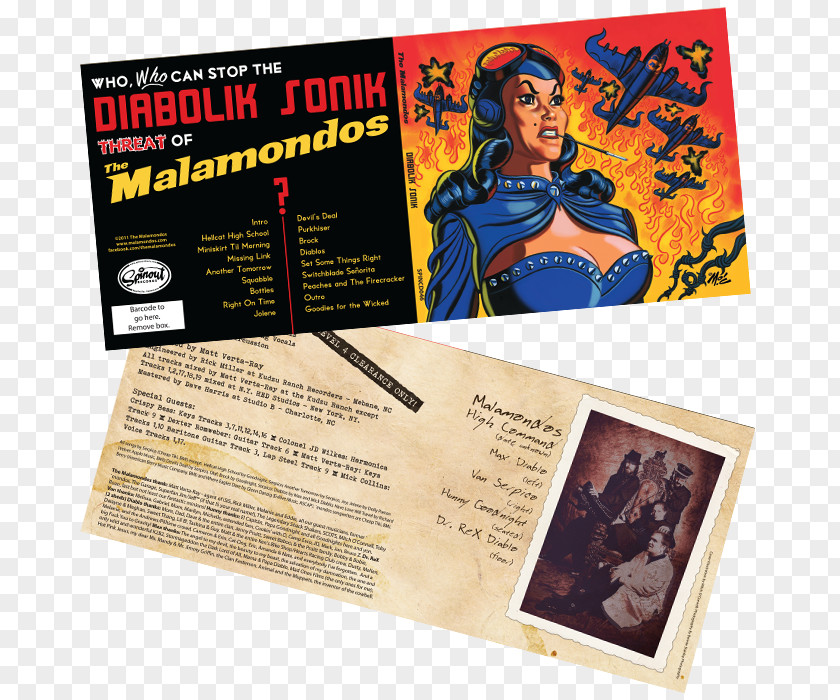 Sonik Diabolik The Malamondos Compact Disc Poster PNG