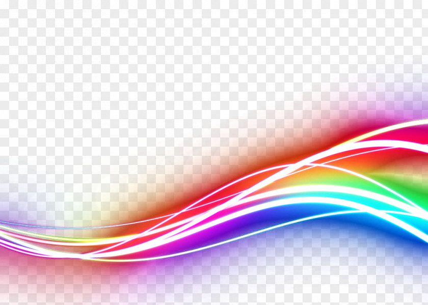 Cool Colored Lines Light Graphic Design PNG