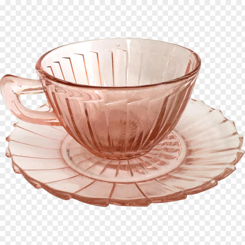 Saucer Tableware Imperial Glass Company Coffee Cup Depression PNG
