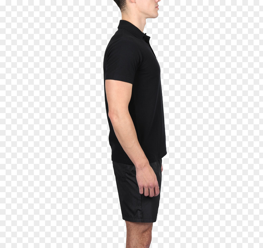 Black Polo Waist Sleeve Clothing Pocket Shoulder PNG