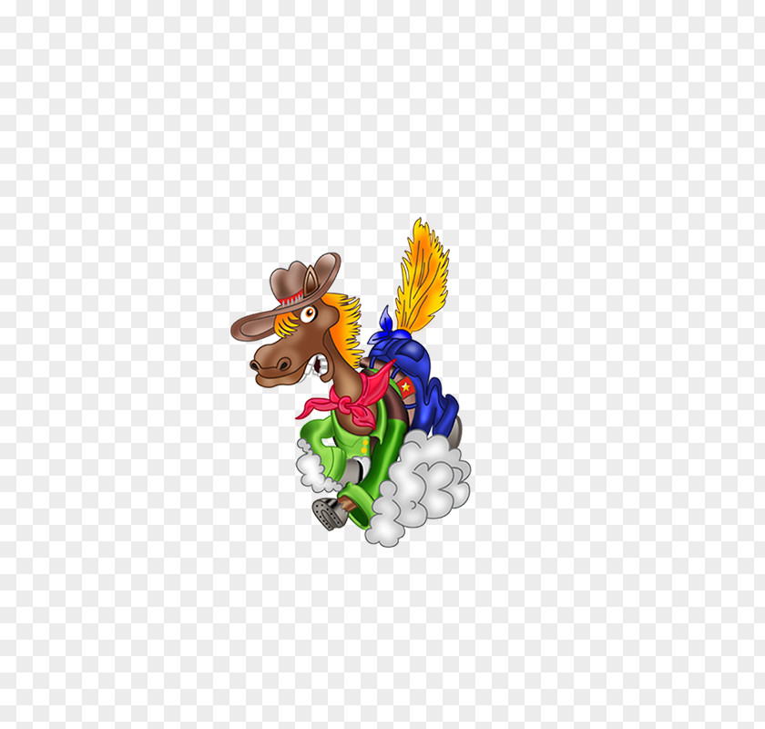 Cartoon Horse Donkey Foal Mare PNG