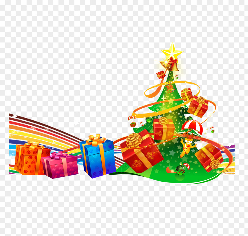 Christmas Tree With The Perfect Combination Of Gifts Gift Download PNG
