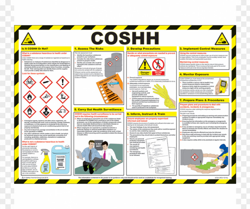 Safety Poster COSHH Graphic Design PNG