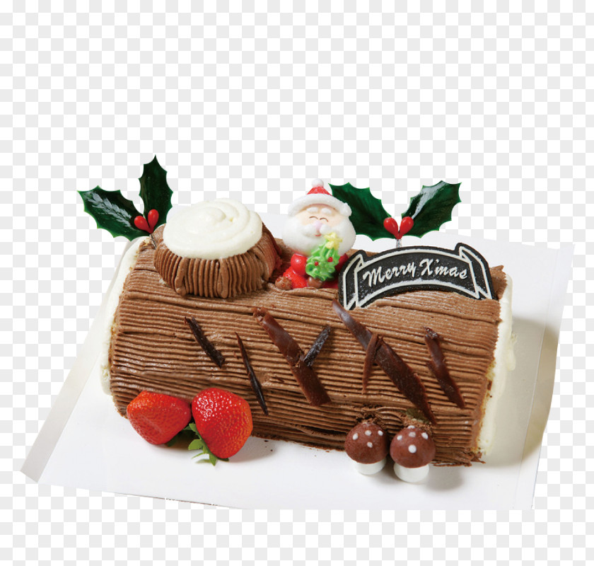 Chocolate Cake Christmas Birthday Panettone Santa Claus PNG