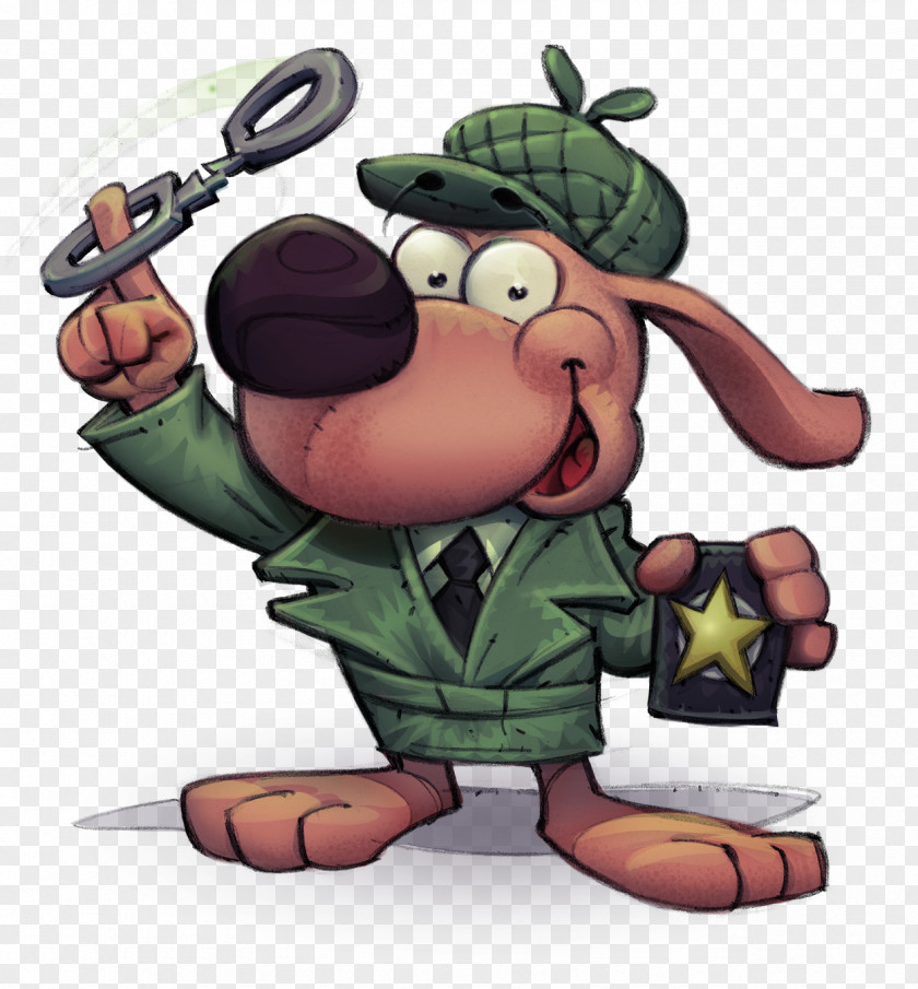 Detectives Finger Animal Character Clip Art PNG