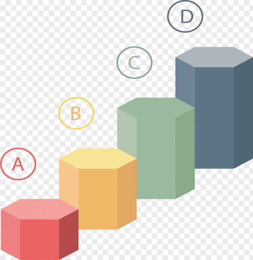 Hexagonal Column Chart Hexagon Download PNG