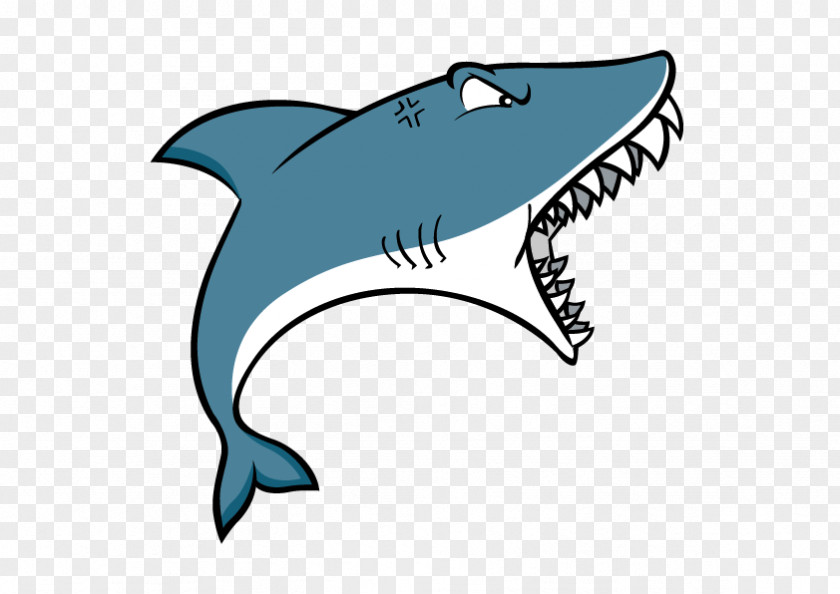 Vector Cartoon Shark Attack Clip Art PNG