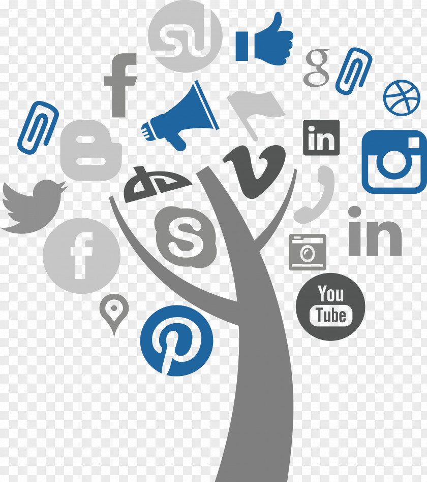 Vector Social Tree Media Marketing Presentation SlideShare Measurement PNG