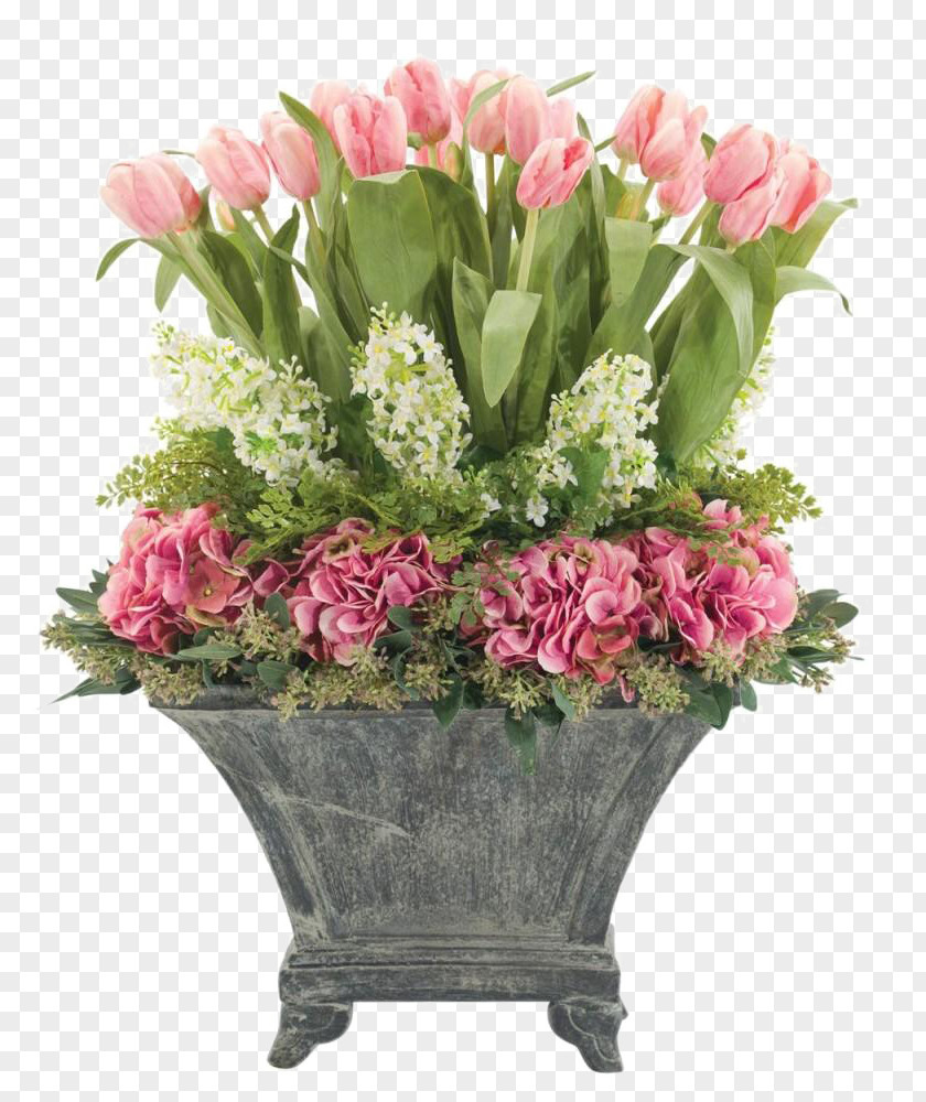 Decorative Red Tulips Floral Design Table Flowers Pink Artificial Flower Tulip PNG