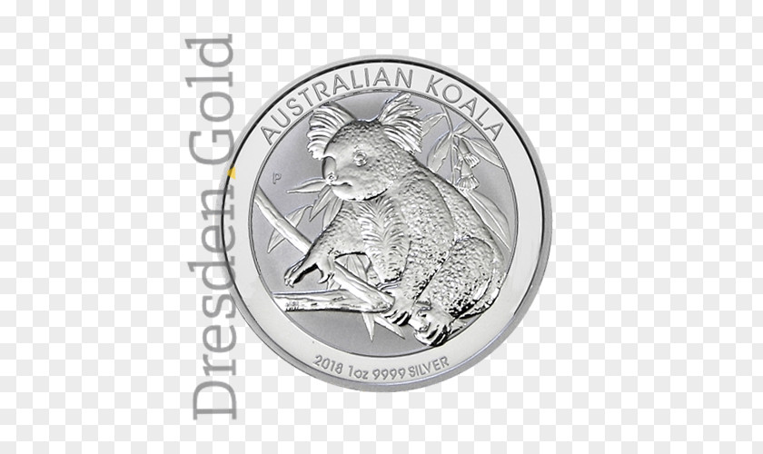 Coin Silver Perth Mint Koala PNG