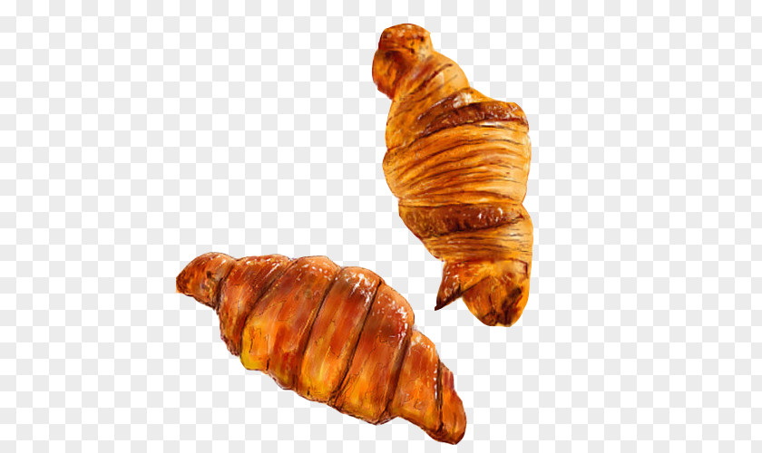 Croissants Toast Hand Painting Material Picture Croissant Breakfast Danish Pastry Pain Au Chocolat PNG