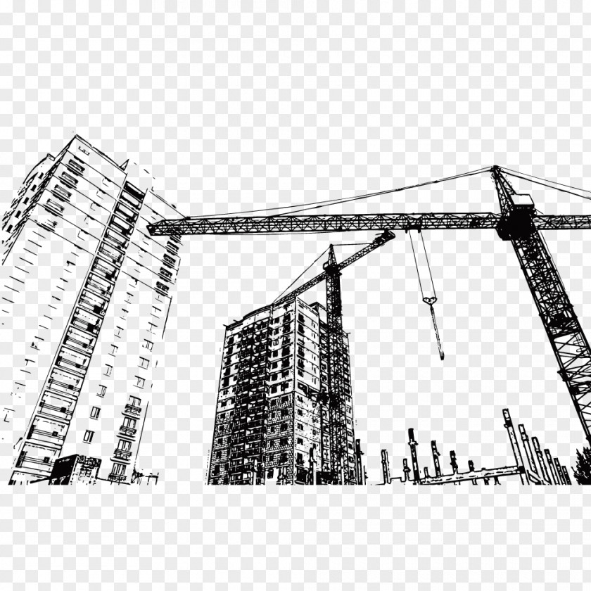 Pen Drawing Line Art Drawings Building Architectural Engineering Project PNG