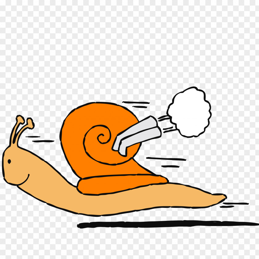 Running The Snail Clip Art PNG