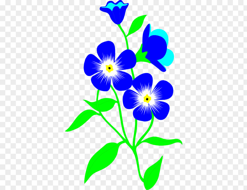 Small Flower Clipart Blue Clip Art PNG