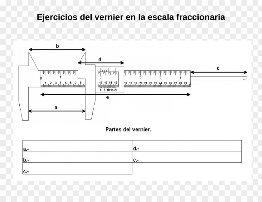 Vernier Nonius Scale Inch Calipers Exercise PNG