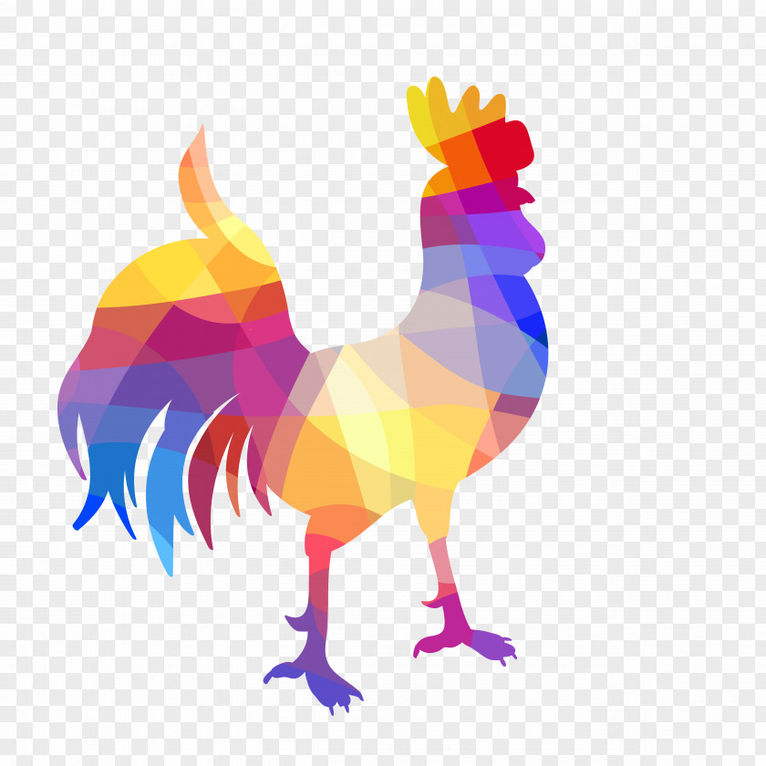 Cock Rooster Geometry Geometric Shape PNG