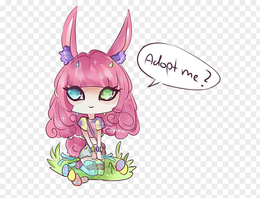 Easter Bunny Mammal Cartoon Pink M PNG