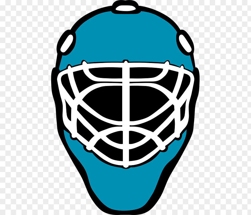 Quadrat Cartoon Goaltender Mask Hockey Helmets Sticks Ice PNG