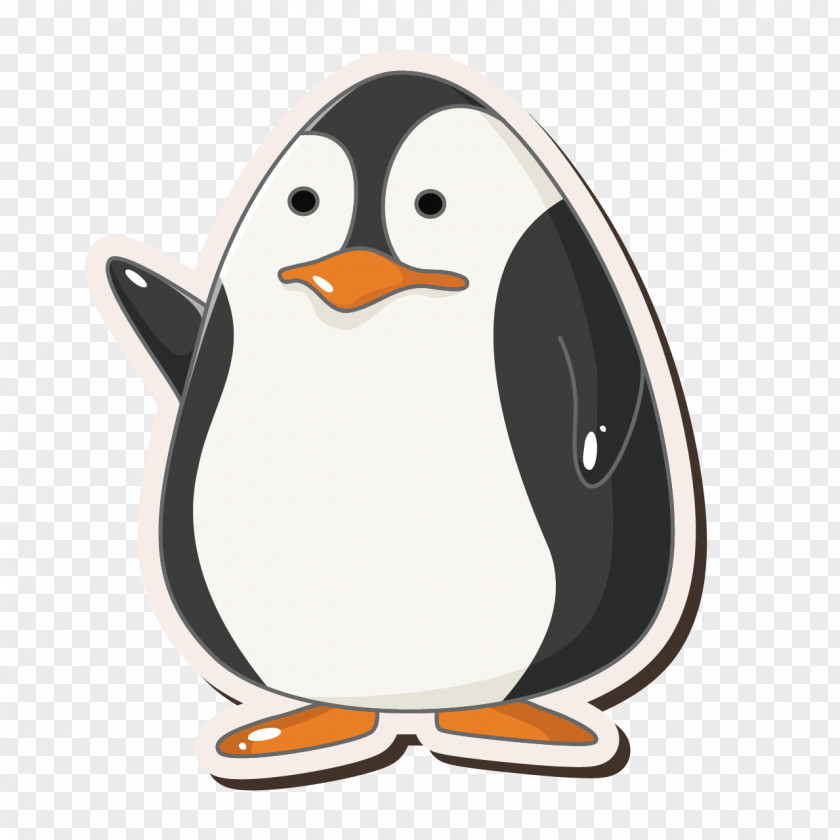 Running Penguin Image Cartoon Vector Graphics Drawing PNG