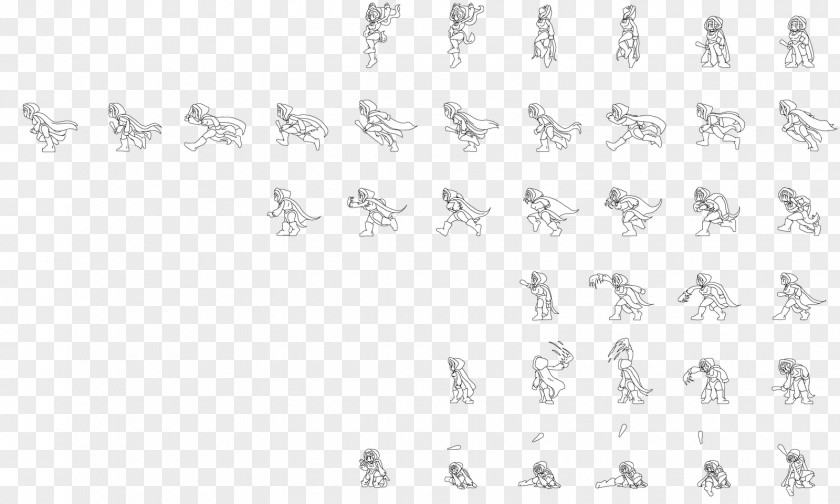 Sprite Sheet Point Font Angle Animal Line Art PNG