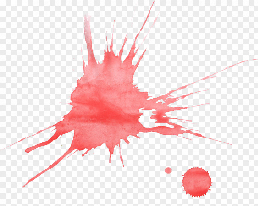 Watercolor Red Painting Art PNG