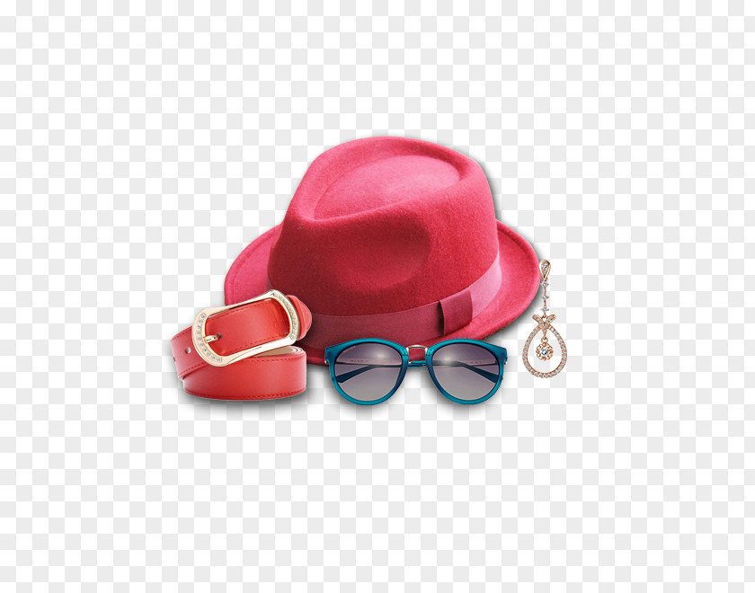 Hat Goggles Red Belt PNG