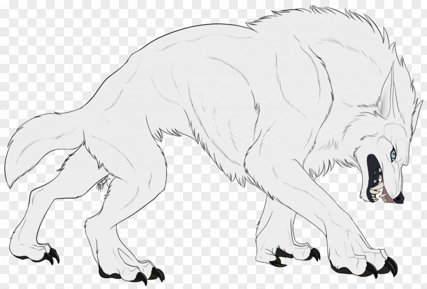 Werewolf Drawing Line Art Monster DeviantArt PNG