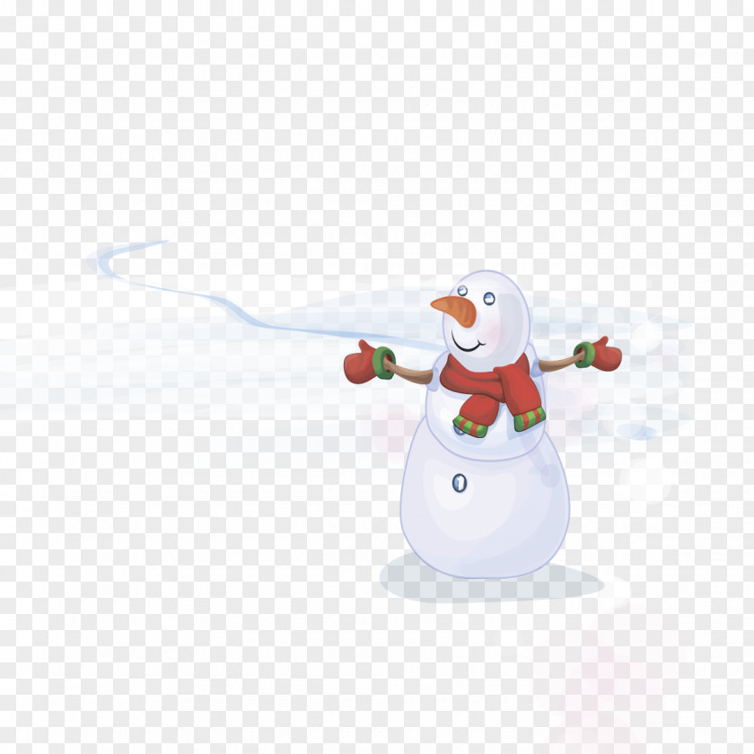 Cartoon Snowman Snowy Vector Material PNG
