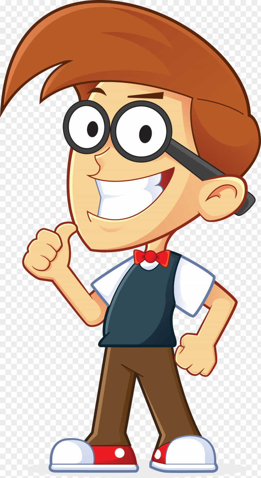 Geeks Cartoon Character Animation Clip Art PNG