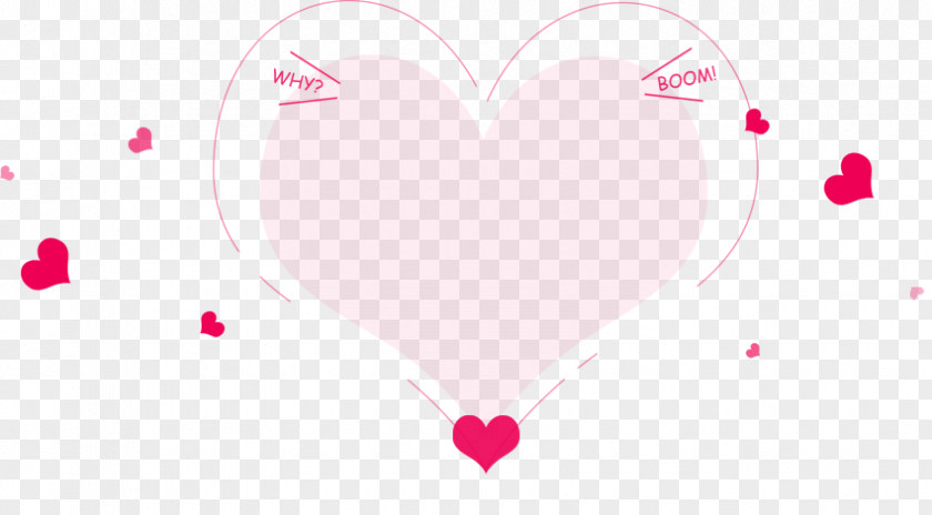 Heart-shaped Floating Heart Petal Pattern PNG