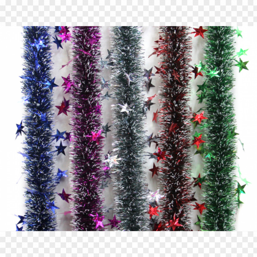 Christmas Tree Tinsel Garland Decoration PNG