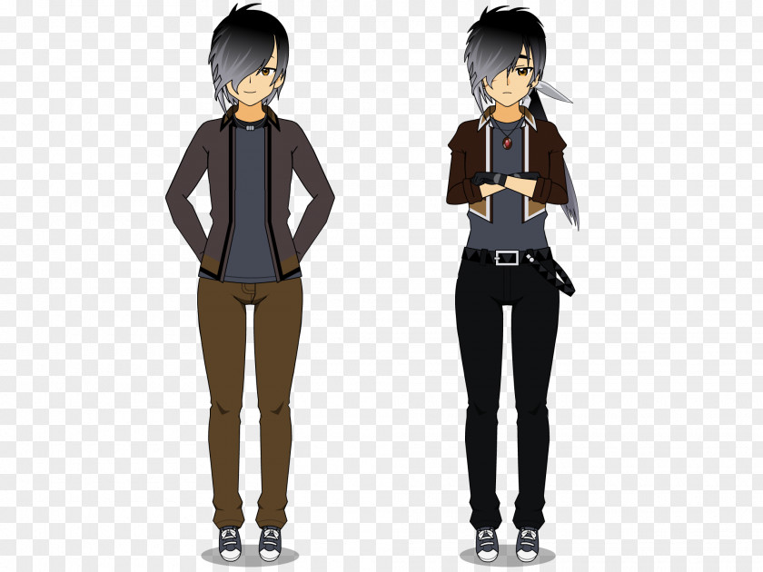Outerwear Black Hair Uniform Character Top PNG