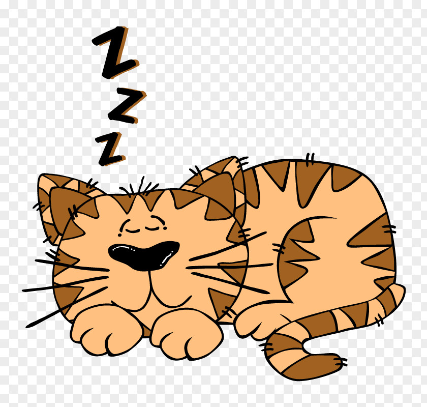 Sleeping Cat Cartoon Sleep Clip Art PNG