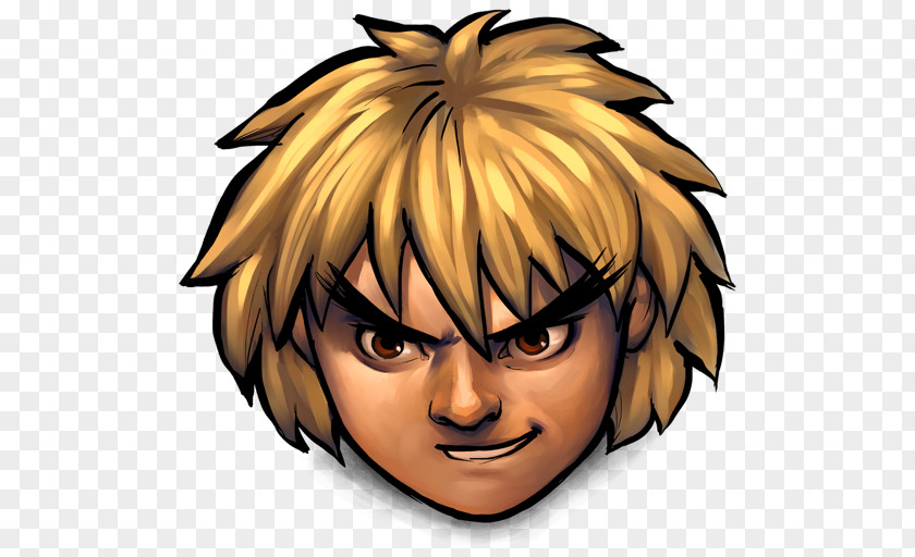 Street Fighter Ken Masters Head Yellow Face Fictional Character PNG