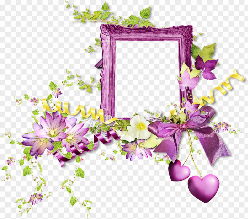 Floral Design Plant Picture Frame PNG