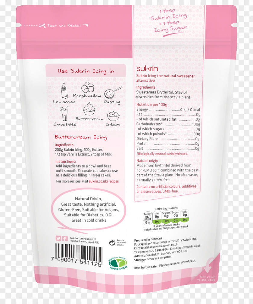 Granulated Sugar Frosting & Icing Cream Powdered Substitute Erythritol PNG