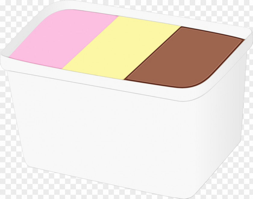 Plastic Neapolitan Ice Cream Rectangle Design Material PNG