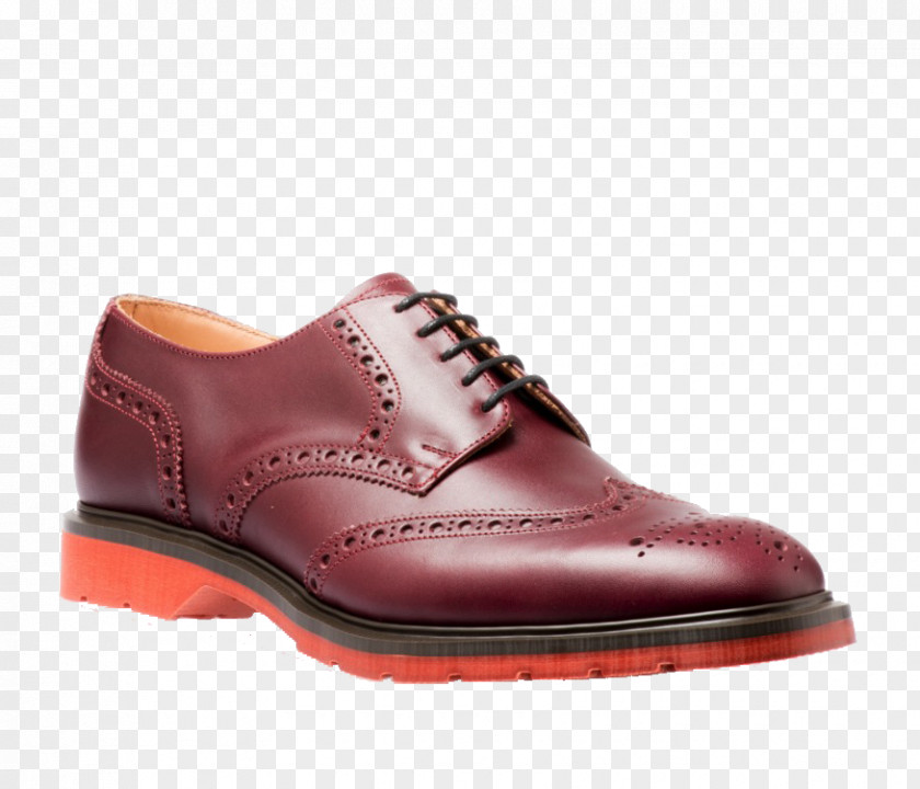 Red Bottom Leather Solovair Brogue Shoe Footwear PNG