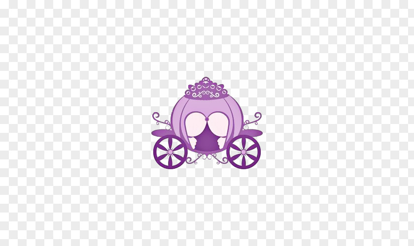 Cartoon Purple Pumpkin Carriage Cinderella Princess Clip Art PNG