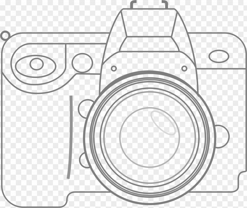 Slr Single-lens Reflex Camera Photography Drawing Clip Art PNG