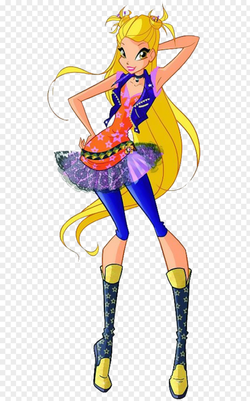 Winx Club Rockstars Stella Musa Aisha Roxy Flora PNG