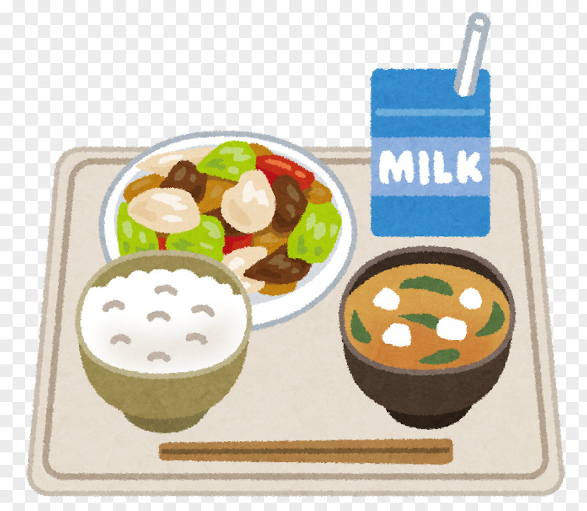 Menu 日本の学校給食 School Meal Student PNG