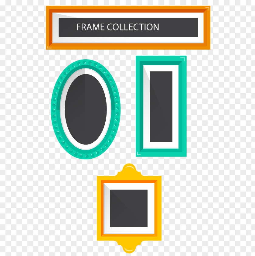 Yellow Frame Blue Window Frames Picture Adobe Illustrator PNG