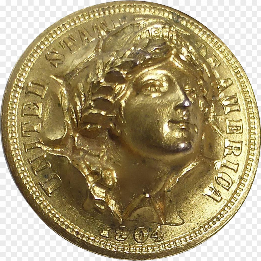 Lakshmi Gold Coin Medal Metal Money PNG